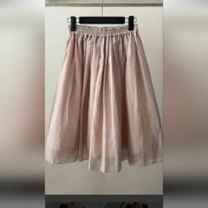 Blush midi-length flare skirt with an elastic waistband (XS)